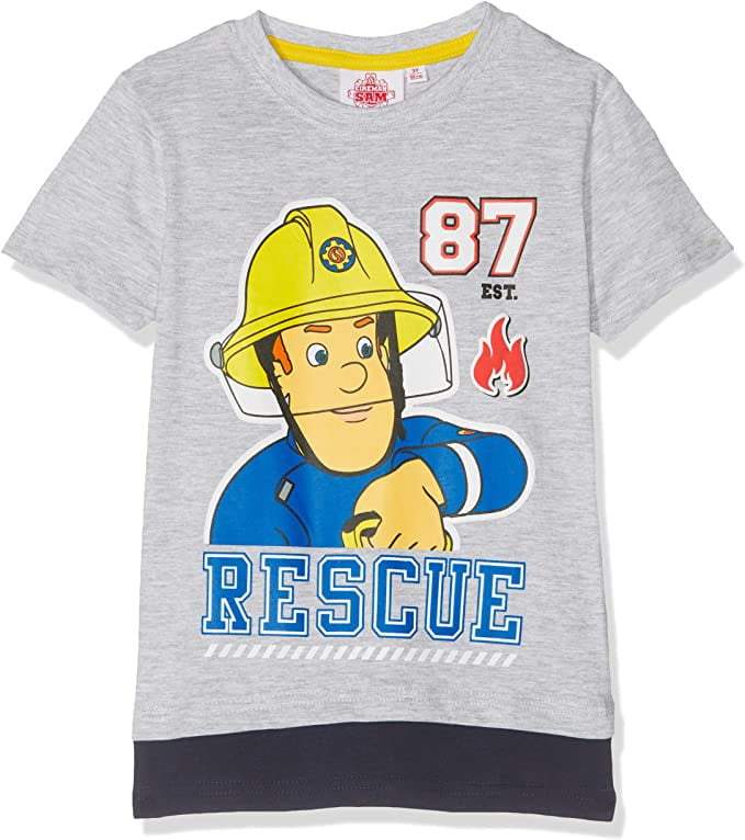 Fireman Sam Boys T-Shirt 'Rescue' - Super Heroes Warehouse