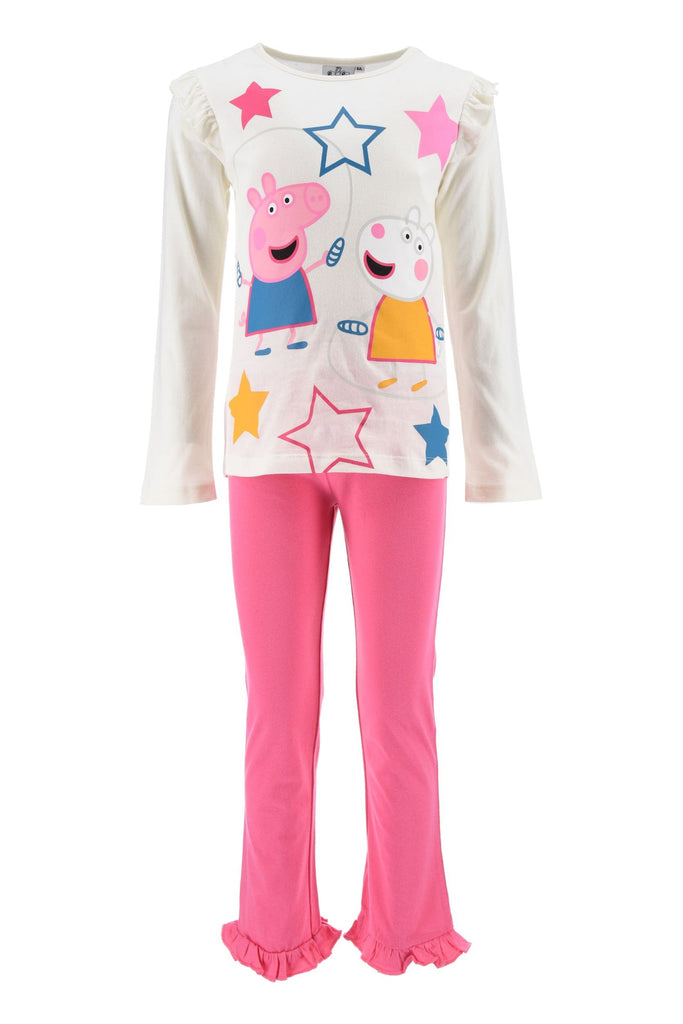 Peppa Pig Kids Long Sleeve Nightwear Pyjama Set White / 2-3 Years PIG2085PYJ03WHT