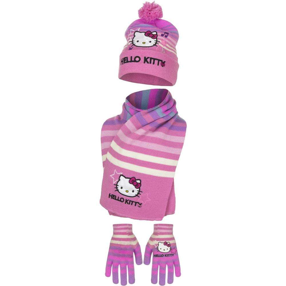 Hello Kitty Girls Scarf Hat and Gloves Set - Super Heroes Warehouse