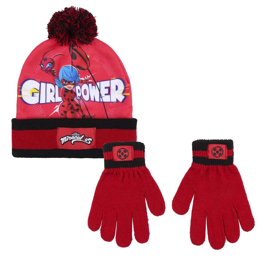 Miraculous Kids 4-8Y Hat and Gloves Set - Girl Power - Super Heroes Warehouse