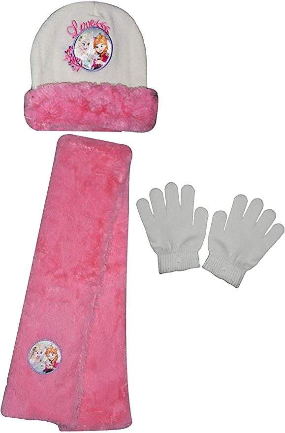Disney Frozen Girls Hat Scarf and Gloves Sets - Super Heroes Warehouse