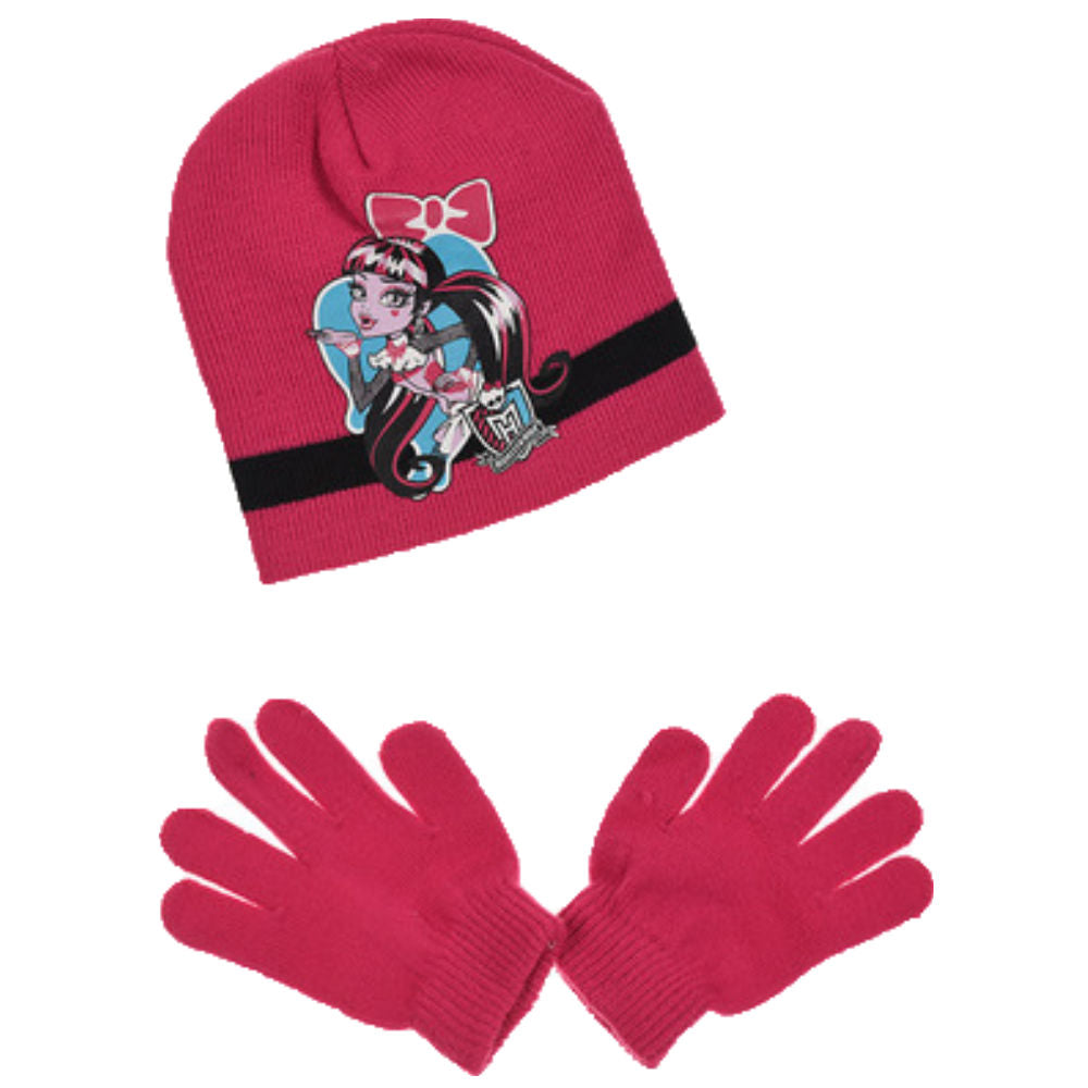 Monster High Kids Hat & Gloves Winter Set - Super Heroes Warehouse