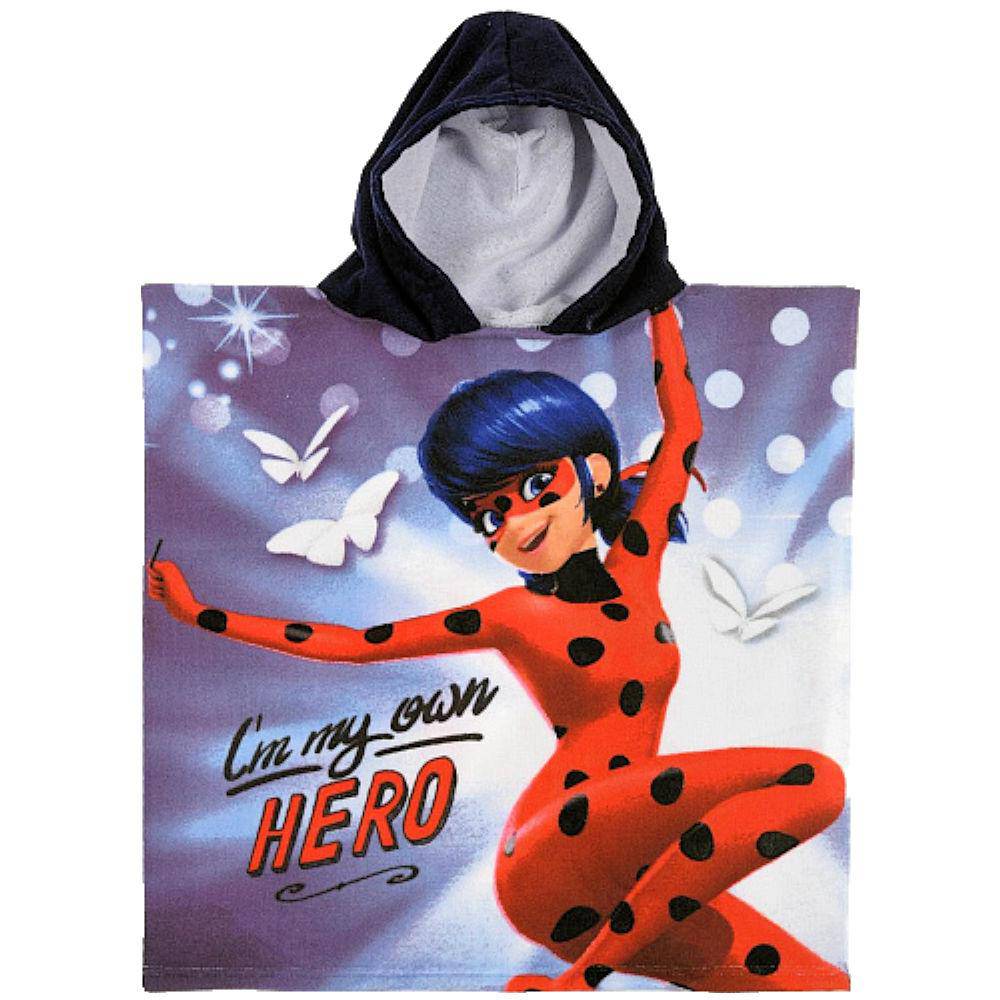 Miraculous Ladybug Poncho Hooded Towel - Super Heroes Warehouse