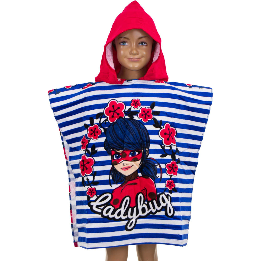Miraculous Ladybug Kids Poncho Hoodie Towel - Super Heroes Warehouse