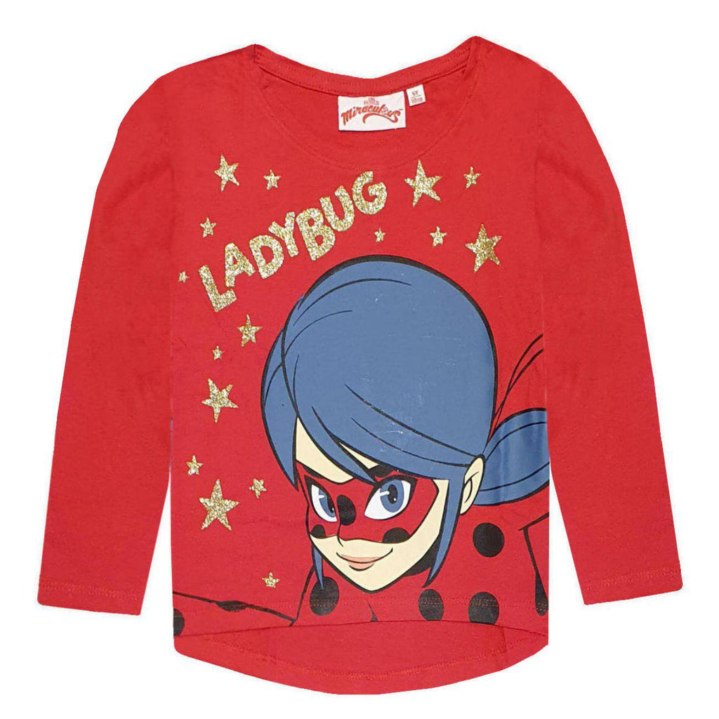 Miraculous Ladybug Girls (4-8) T-Shirt Golden Glitter - Super Heroes Warehouse