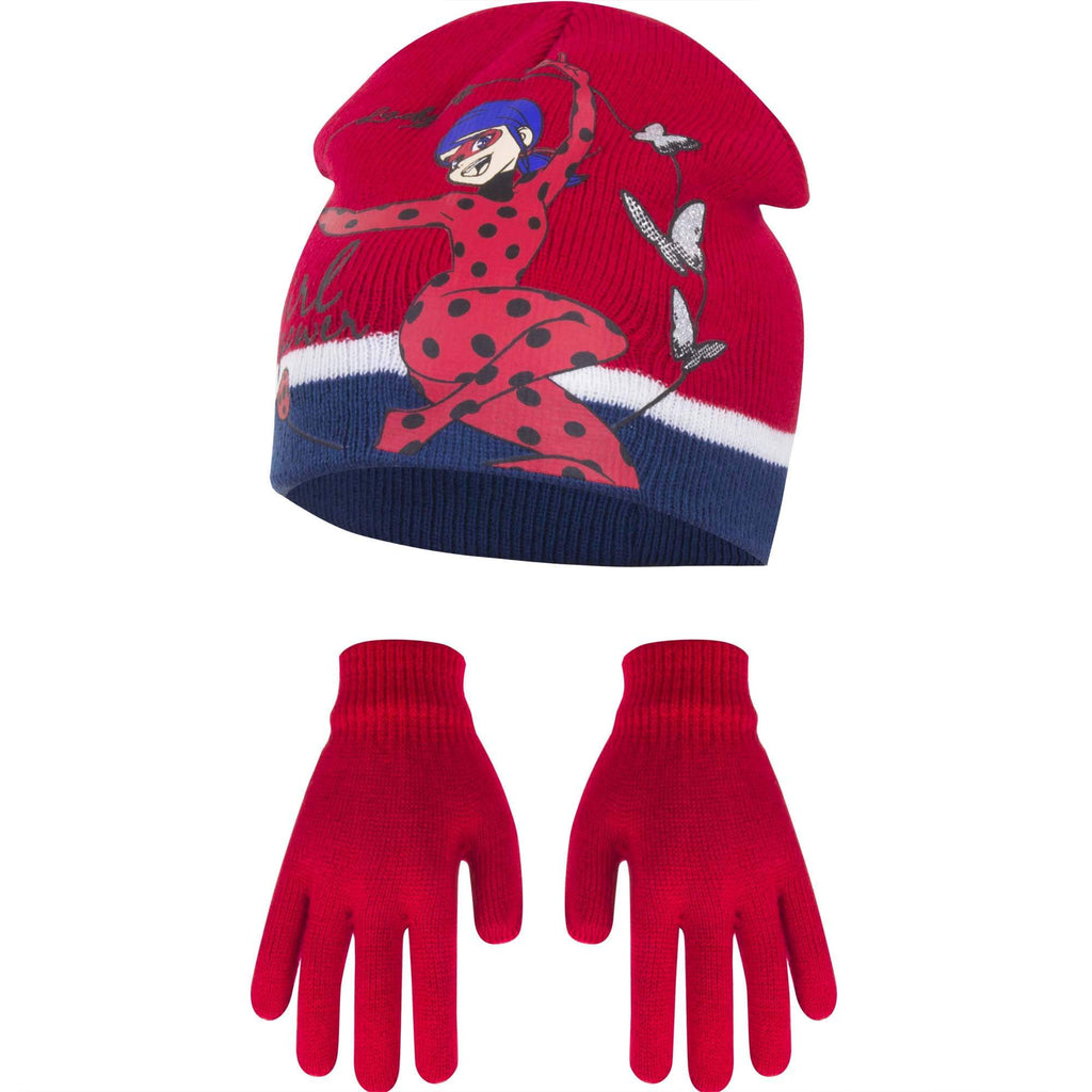 Miraculous Ladybug Girls Hat and Gloves Set - Super Heroes Warehouse