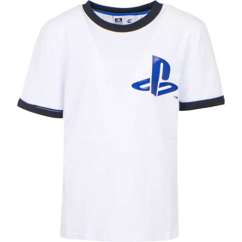 PlayStation Kids 9-14Y Short Sleeve White T-Shirt PS Logo - Super Heroes Warehouse