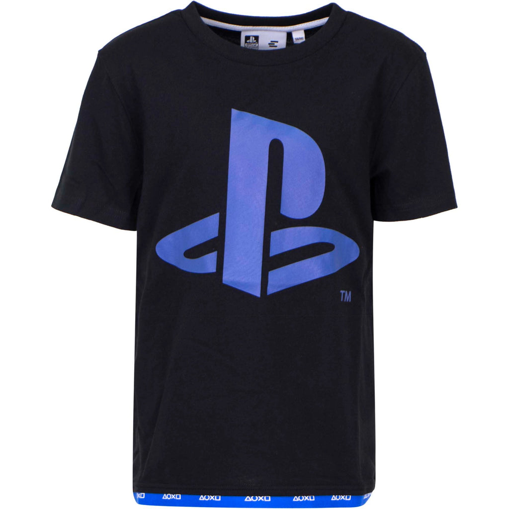 PlayStation Kids 9-14Y Short Sleeve Black T-Shirt Large PS Logo - Super Heroes Warehouse
