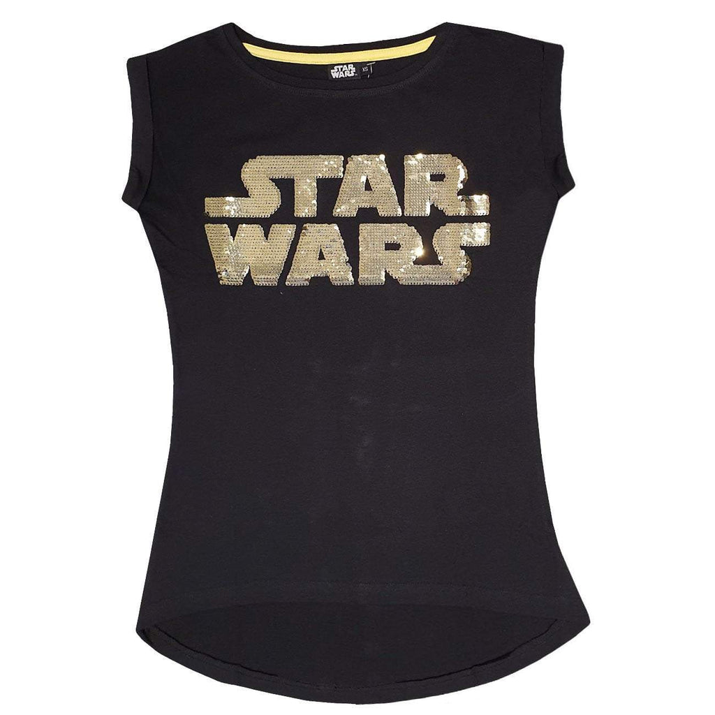 Star Wars Women T-Shirt Reversible Sequins - Super Heroes Warehouse