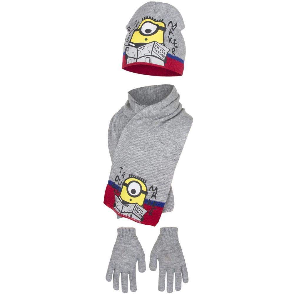 Minion Despicable Me Kids Hat Scarf and Gloves Set - Super Heroes Warehouse