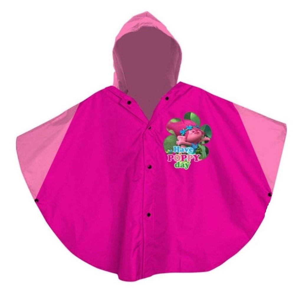 Trolls Kids Raincoat Jacket Impermeable Hoodie Pink - Super Heroes Warehouse