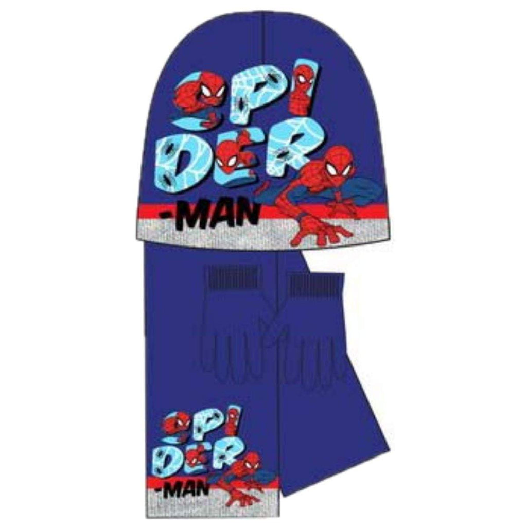 Marvel Spiderman Hat Scarf and Gloves Winter Set - Super Heroes Warehouse