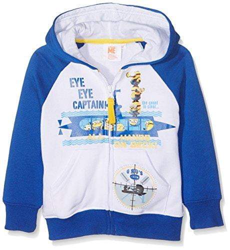 Despicable Me Minion Boys Hoodie Sweatjacket White/Blue - Super Heroes Warehouse